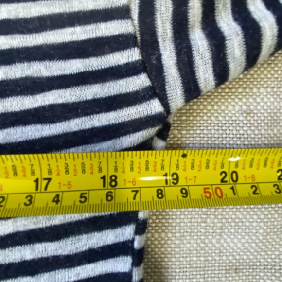 Lucky Brand Womens Cotton Blend Dk Blue White Texture Summer Knit Top-Sz-M - Picture 14 of 15